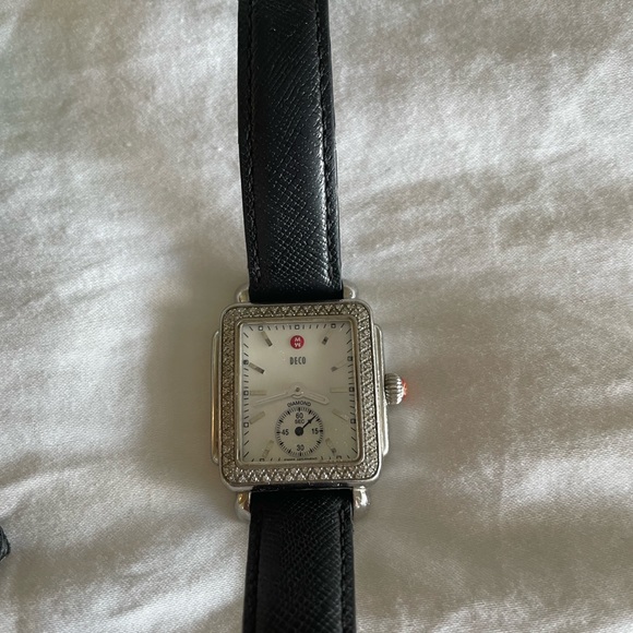 Michelle diamond deco 16 watch with four extra bands main image 6